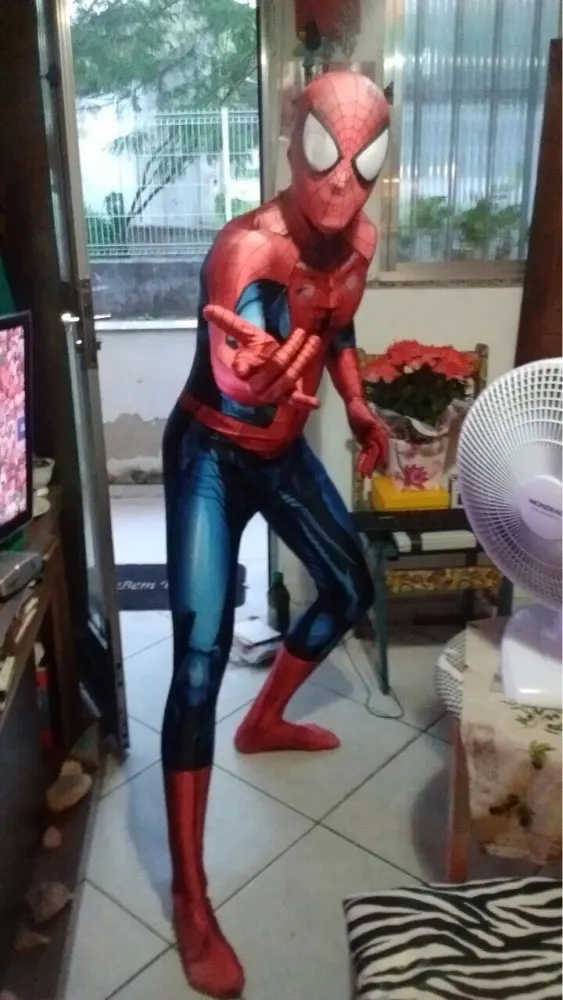 Ultimate Spiderman Costume 3D Shade Spandex Cosplay Halloween Spider-man Superhero Costume 2016 Newest Fullbody spiderman Suit (21)