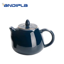 220 мл, китайский стиль, голубой керамический фарфор, Золотая кайма, чайный горшок, чайный набор кунг-фу, фильтр для кофе, молока, чайник для воды, посуда для напитков