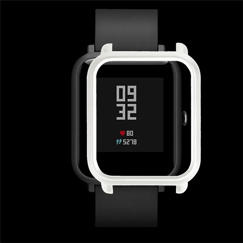 White Тонкий Модный чехол из поликарбоната, защитный чехол для Xiaomi Huami Amazfit Bip Younth, чехол для часов, Прямая поставка/D - Цвет: White