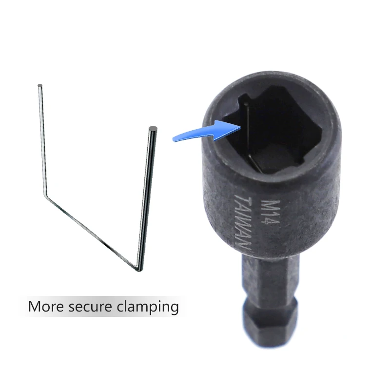 Tap Die Socket Adapter 1/4'' Hex Shank Square Driver M4 M5 M6 M8 M10