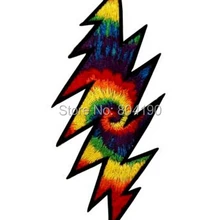4." Grateful Dead Tie-Dye молний Music Band Heavy Metal утюг на патч футболка в стиле панк-рок передачи аппликация