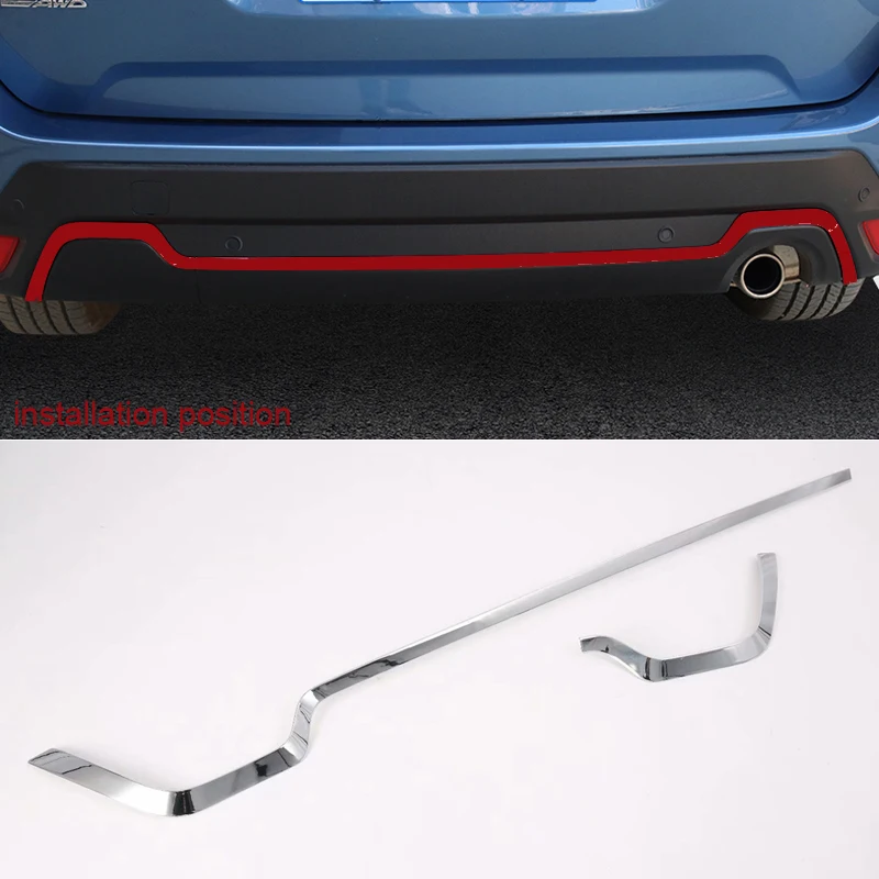 Автомобильный Стайлинг хром внешний задний бампер Нижняя Защитная крышка отделка 2 шт для Subaru Forester SK
