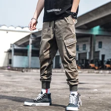 Уличная Стиль мешковатые комбинезоны брюки Для мужчин в стиле «хип-хоп» для бега Штаны женской модной обуви спортивные штаны повседневные, спортивные штаны ABZ465
