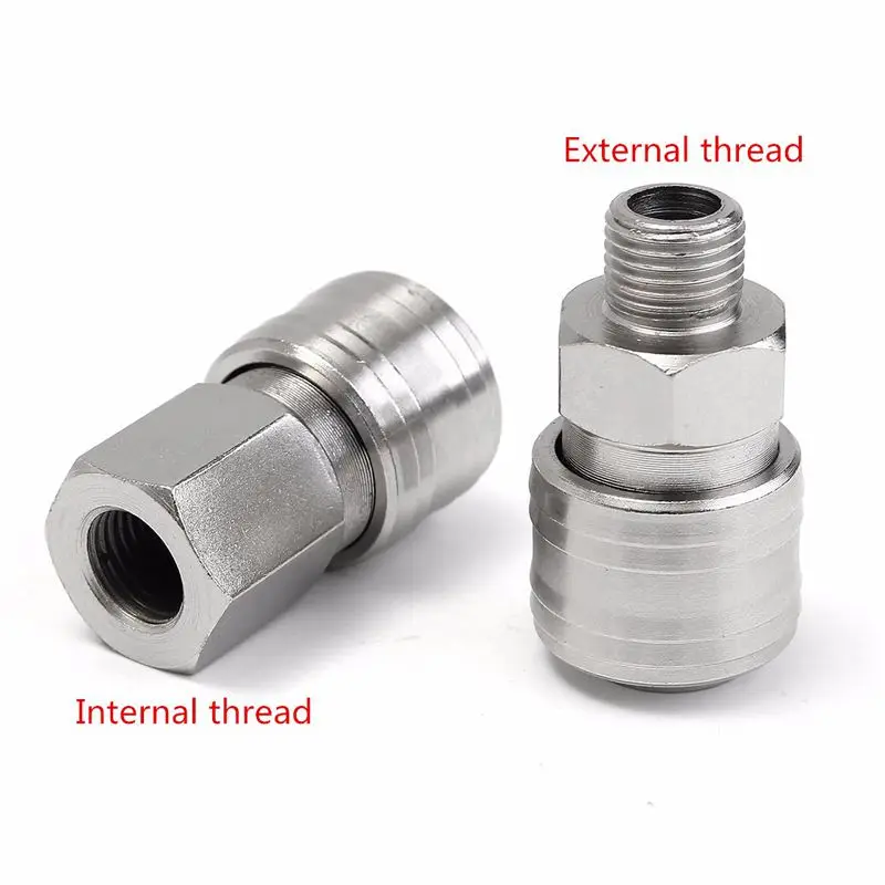

2Pcs Greman Euro Air Line Hose Compressor Fitting Connector Female Quick Release 1/4'' Thread