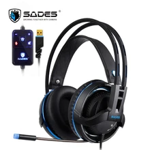 SADES Diablo Realtek Headphones Virtual 7 1 Surround Sound font b Headset b font Volume and