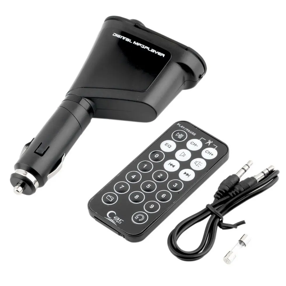 

10PCS Car MP3 Player Wireless Music FM Transmitter Modulator USB & Remote Control