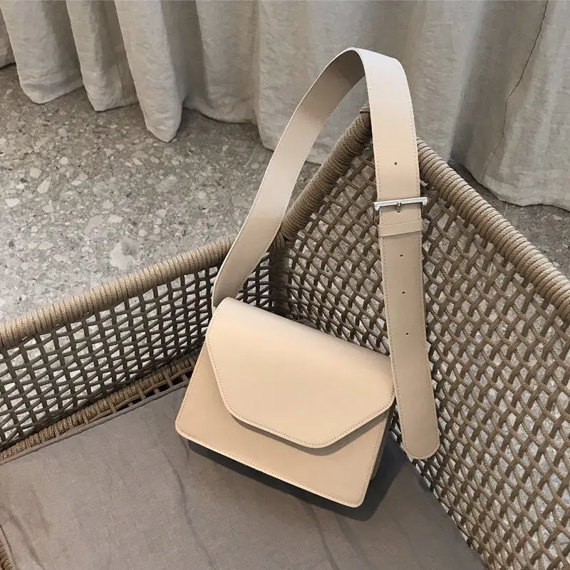 RanHuang جديد وصول 2019 المرأة بو الجلود حقائب كتف الفتيات وجيزة رفرف المرأة عارضة حقيبة ساع Crossbody أكياس