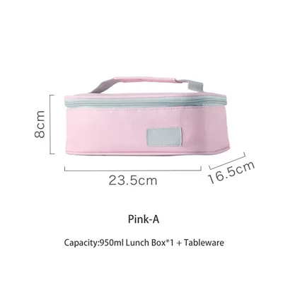 Thick Aluminum Foil Thermal Cooler Lunch Bag Women Waterproof Oxford Picnic Bento Bag for Kids Fresh Keeping Insulated Handbags - Цвет: Pink-A