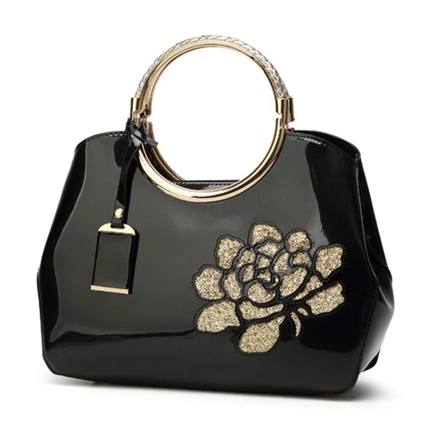 SWDF Высококачественная женская сумка из лакированной кожи, женская сумка через плечо, сумка через плечо, женские сумки известных брендов, Bolsa Feminina - Цвет: black