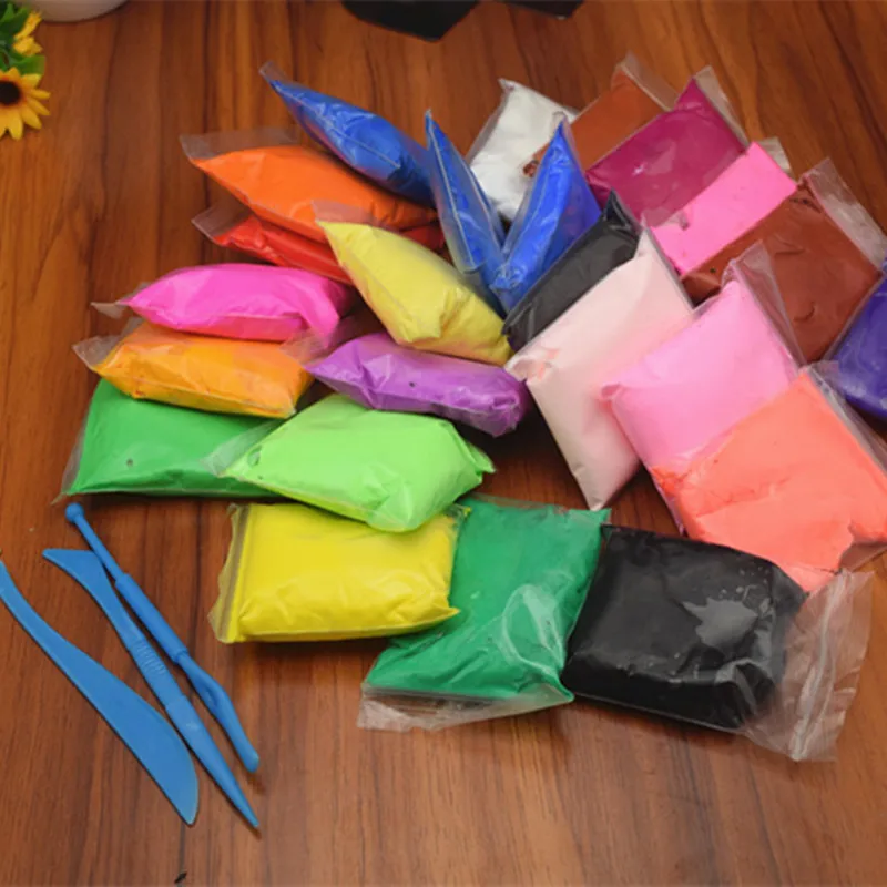 Buy 24 Colors Playdough Light Soft Polymer Clay Model Magic Air Dry plasticine