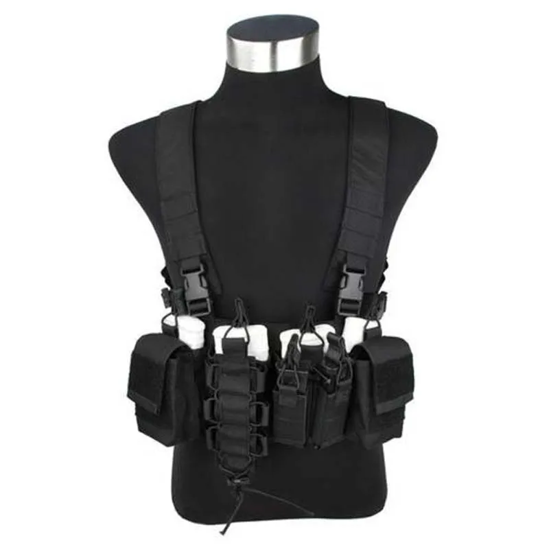 TMC Черный CB D-Mittsu Грудь Rig Открытый тактический жилет D3-CR 556 500D Cordura | Спорт и