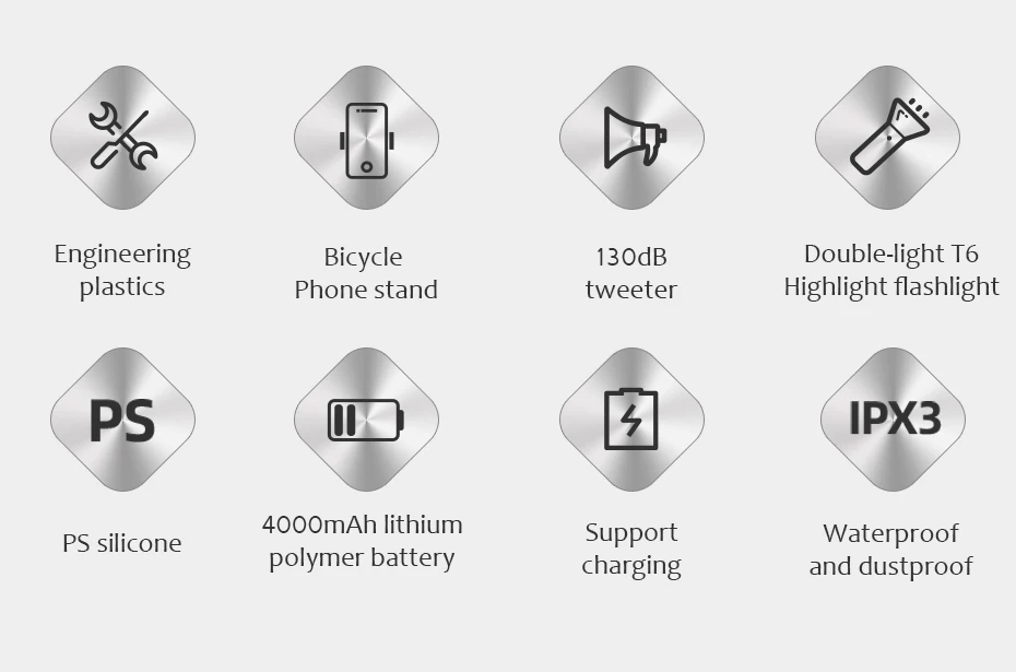 Best CoolChange Bike Light Cycling Alarm Bell Smart phone Mount Stand Bicycle Lamp Stand 2000/4000mAh Power Bank Bicycle Front Light 1