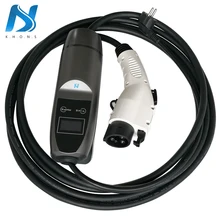 Khons SAE J1772 EVSE электромобиль зарядное устройство для электромобиля с штепсельной вилкой Schuko 8A 10A 16A Регулируемый 16ft кабель зарядный разъем
