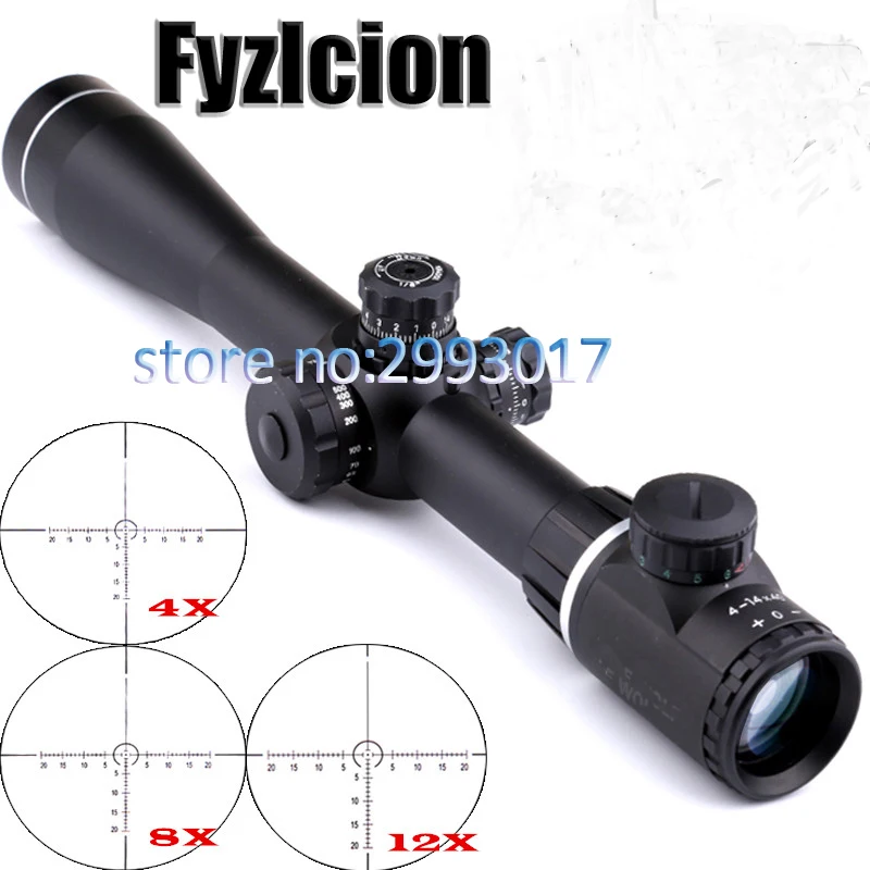 

Fyzlcion Hunting Scopes 4-14X40 Optics Rifle Scopes Tactical Riflescope Sniper Scope for 11mm / 20mm Rail Free Shipping