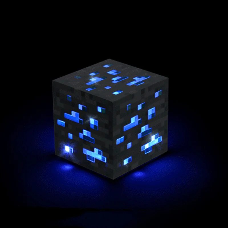 Minecrafted Light Up Torch LED Lamp Diamond Square Light Night Light Hand Held or Wall Mount Light-Up Toys For Kids Gift Minecrafted Light Up Torch LED Lamp Diamond Square Light Night Light Hand Held or Wall Mount Light-Up Toys For Kids Gift