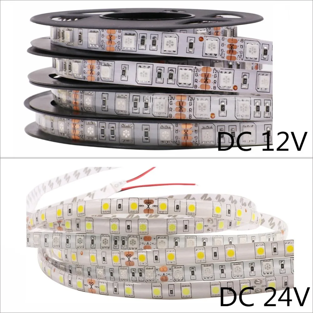 Светодиодный светильник для ленты 5050 RGB ing 12 в пост. Тока/24 В 60 s/m водонепроницаемый