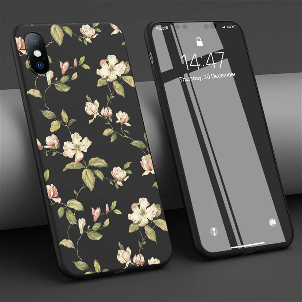 Lovebay чехол для телефона для iPhone 11, 6, 6 s, 7, 8 Plus, X, XR, XS, 11Pro, Max, 5, 5S, милый цветок розы, мягкий ТПУ чехол для iPhone X