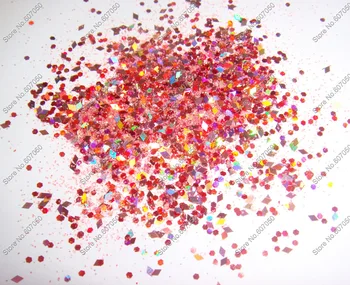 

50gram x Mixed Laser Colors(Glitter Powder+Diamond+Hexagon) Paillette Spangles Shape for DIY Nail Art Decoration&Glitter Crafts