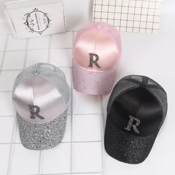 

Summer Adjustable Hip Hop Hats Women Streetwear Shining Baseball Caps For Girl Mesh Sun hat Snapback Caps casquette de baseball