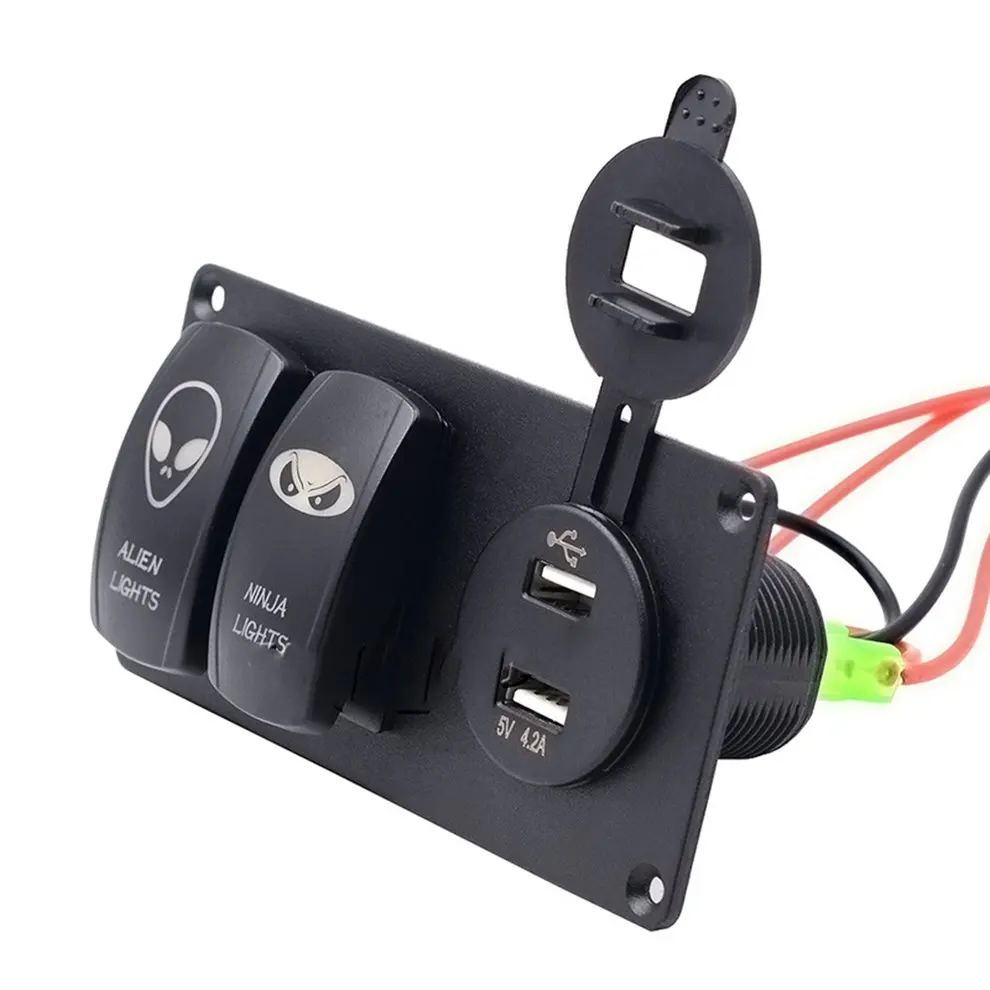 

CS-514B2Waterproof Car Auto Boat Marine LED Rocker Switch Panel