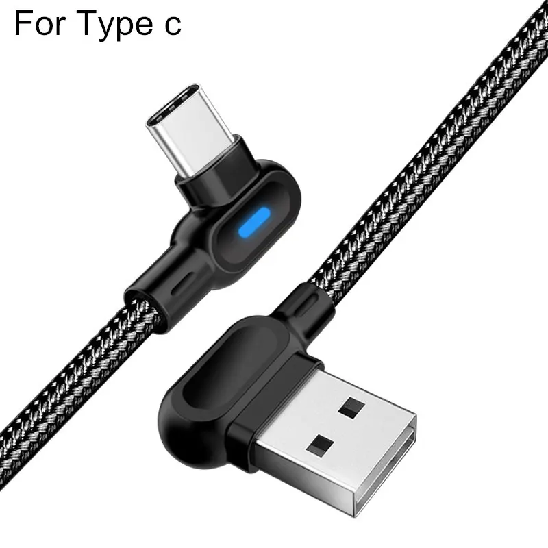 Олаф 90 градусов 1 м 2 м Быстрая Зарядка Micro usb type C кабель для samsung S8 S9 S10 Xiaomi huawei LG Android Microusb USB-C кабели - Цвет: forType c