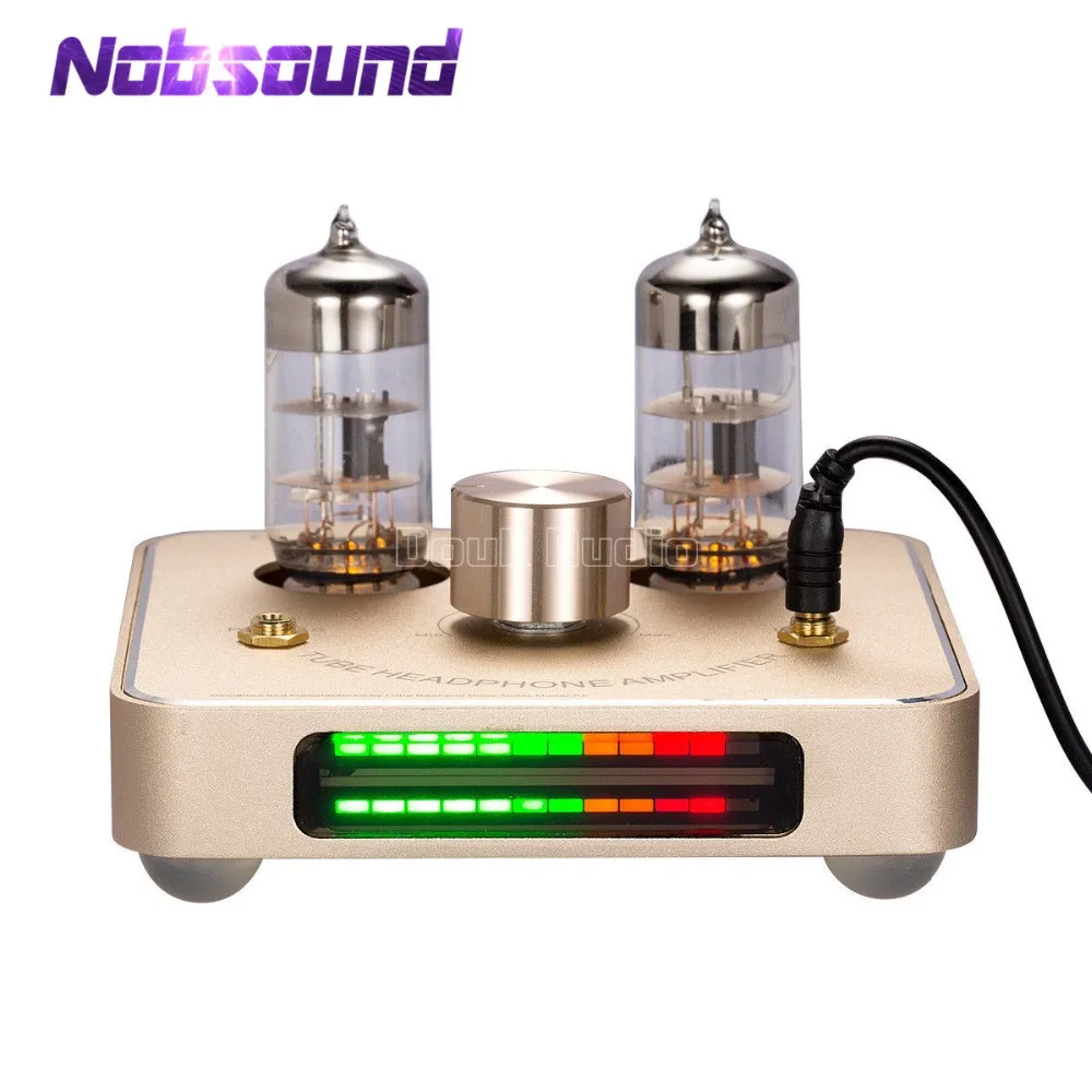 

Nobsound Little Bear P2 Mini HiFi 6C11 Vacuum Tube Amplifier Stereo Headphone Amp With VU Meter Black/Gold