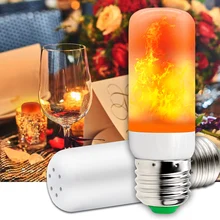 E27 Светодиодный светильник с эффектом пламени 3 Вт, имитирующий огонь лампочка AC85-265V светодиодный светильник 42 светодиодный s креативный Рождественский декоративный светильник