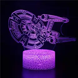 Star Wars trek линкор Usb Led 3d свет Рождественские украшения подарок для детской комнаты Огни Оптовая Продажа Новинка светодиодный ночник