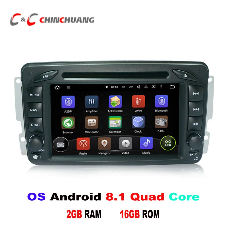 Android 8.1 Car DVD Player GPS for Mercedes Benz CLK W209 Mercedes Benz G- Class W463 with Radio BT DVR Wifi 4G Support DAB+ OBD