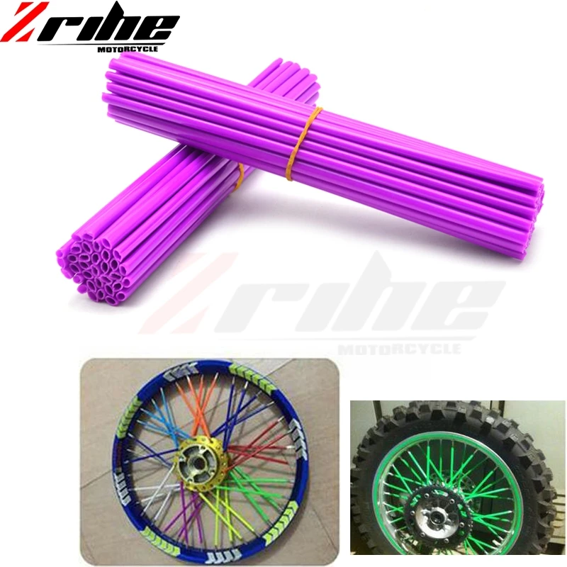 72Pcs Spoke Skins rims Motorcycle Motocross Dirt Bike Wheel RIM Spoke