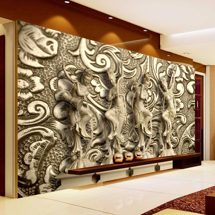 Custom-Photo-Wallpaper-3D-Stereoscopic-Relief-Statue-Living-Room-TV-Background-Wall-Painting-Wallpaper-Mural-Papel