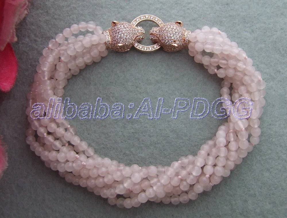 

GG 8S Rose Stone&Cz Clasp Bracelet free shippment