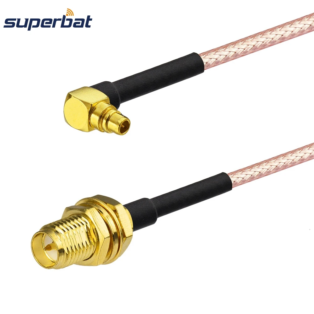Superbat MMCX штепсельная вилка RA соединитель для RP SMA гнездо переборка RG178 30 см