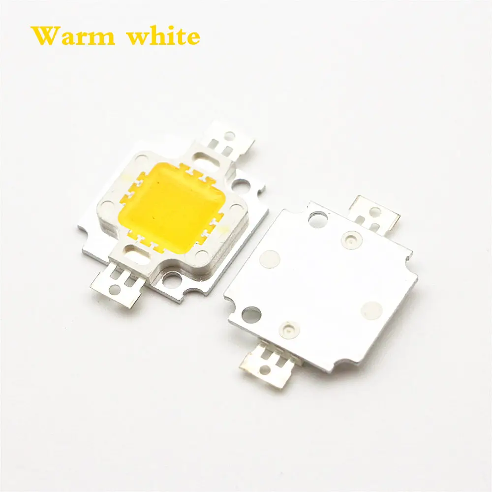 12 V-15 V Высокая мощность 10 Вт интегрированная Светодиодная лампа светодиодные чипы SMD лампы для DIY прожектор пятно света белый/теплый белый/красный/зеленый/синий/желтый - Испускаемый цвет: Warm white