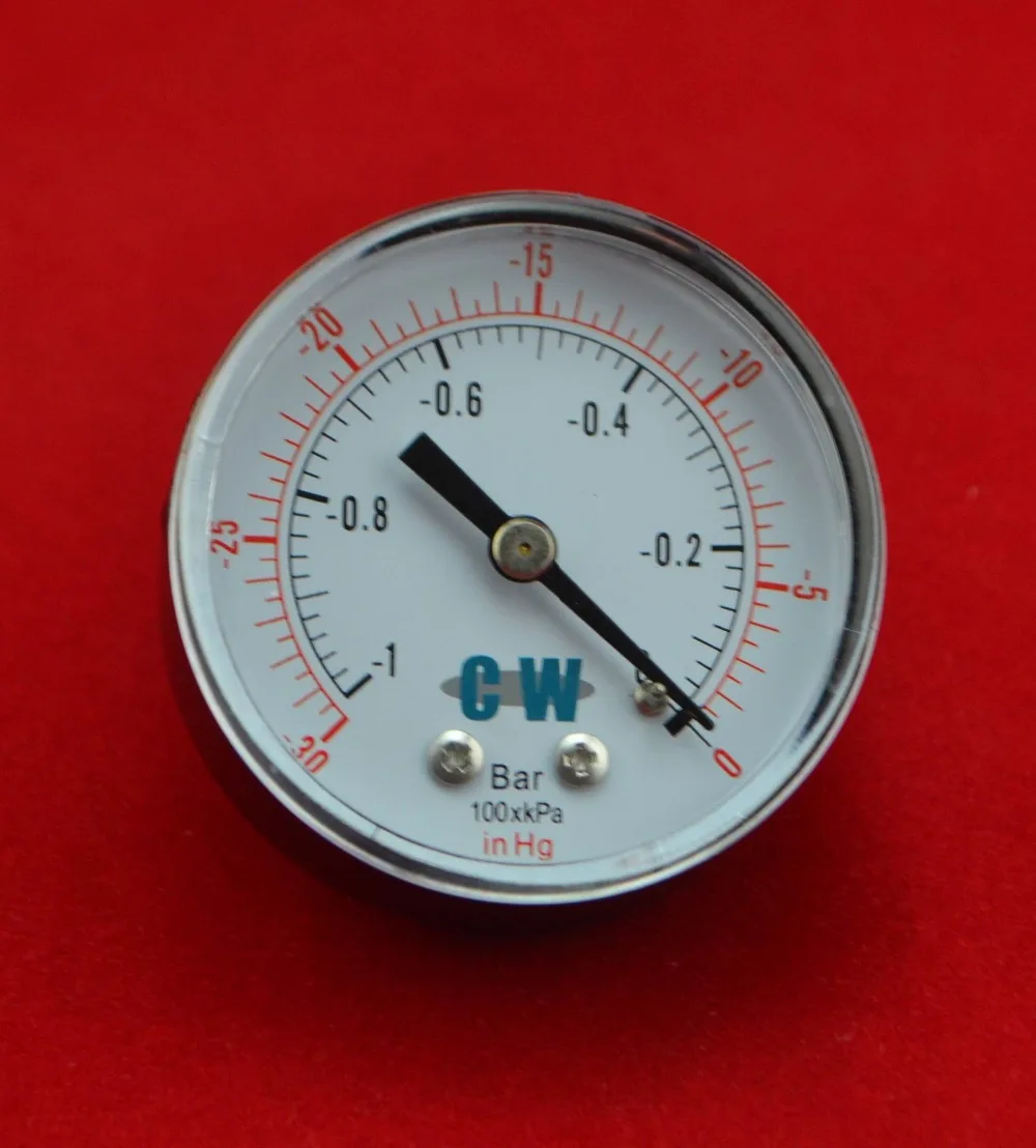 

2" 50mm brass back connect vacuum -76 cm Hg,-30 in Hg pressure gauge ,vacuum -1 bar,-0.1Mpa bar manometer ,NPT1/4" thread