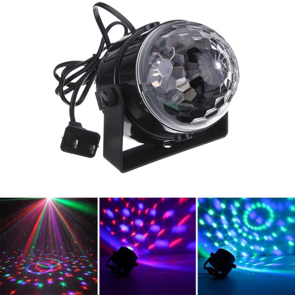 

Mini RGB LED Crystal Magic Ball Effect Stage lights Party Disco Club DJ KTV