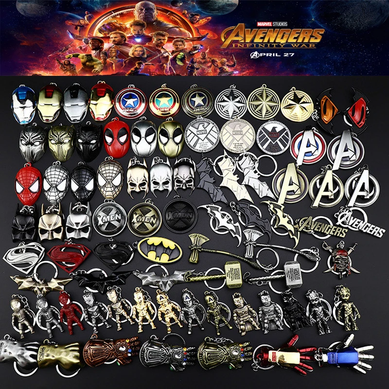 

Avengers New Iron Man Tony Stark Keychain Marvel The Avengers 4 Endgame Quantum Realm Series Key Ring Car Key Chain