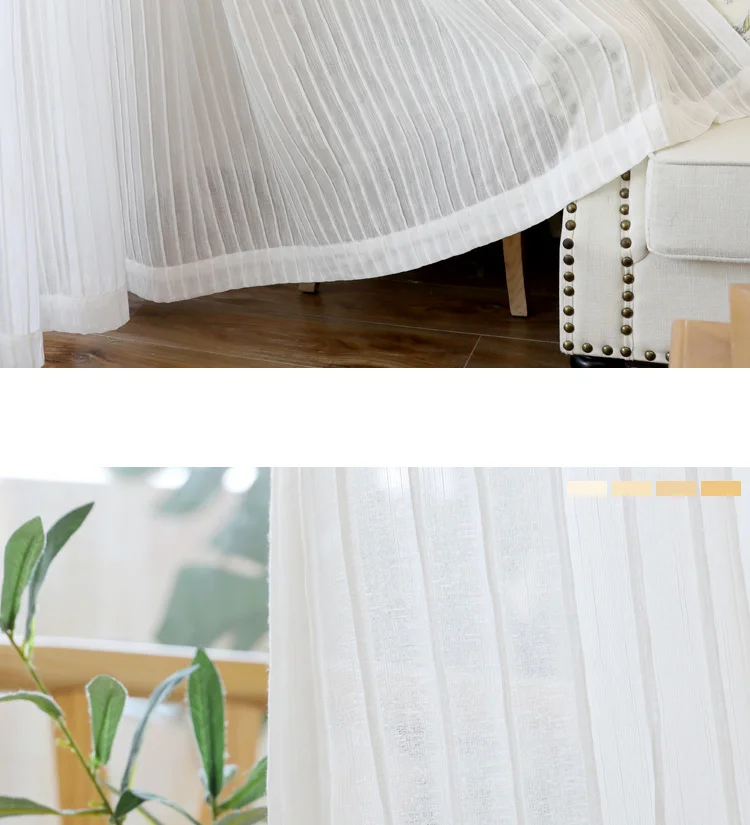 CITYINCITY Striped Tulle Curtains For livingroom White Luxury Drape Curtain for Kitchen Bedroom ready made curtain Customized06