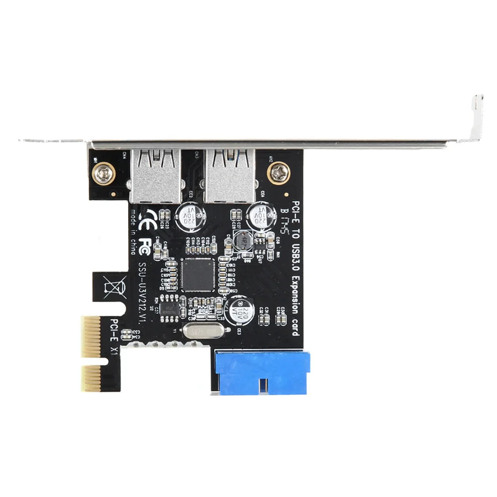 Новый адаптер с 2 портами 5 Гбит/с PCI E на USB 3 0 для Win XP / 7/8/10 AC328 QJY99|pci-e to usb|pci-e usb 3.0usb pci-e