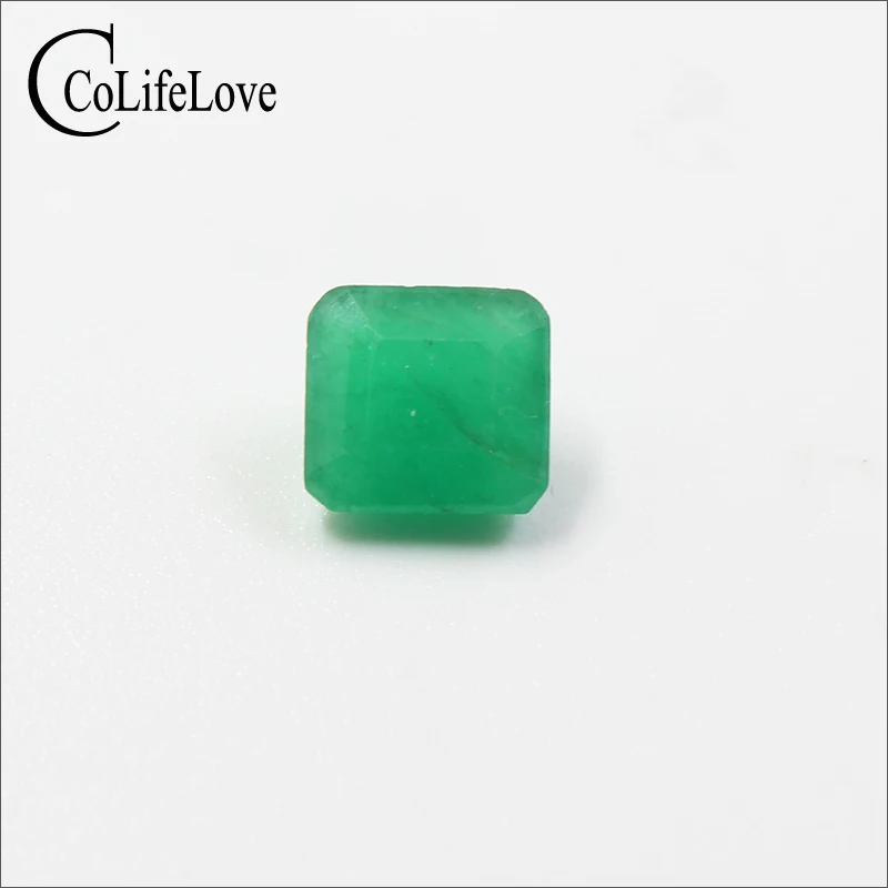 

7 mm * 7.5 mm natural I grade emerald for man ring 1.65 ct 100% real Zambia emerald loose gemstone