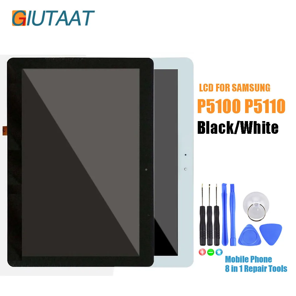 

Black/White Touch Screen Digitizer Front Glass Panel LCD Display Assembly for Samsung Galaxy Tab 2 10.1 P5100 P5110 P5113