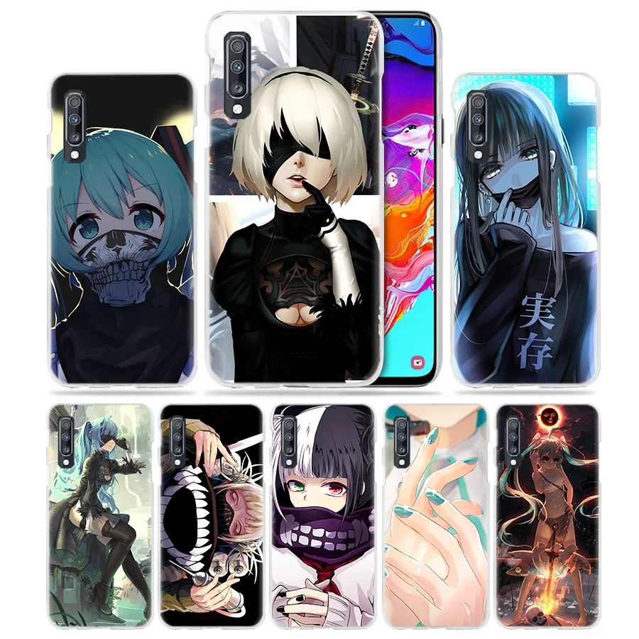 

Skull Hatsune Miku Case for Samsung Galaxy A50 A70 A80 A20e A60 A40 A30 A20 A10 A8 A6 Plus A9 A7 2018 Hard PC Phone Coque Cover