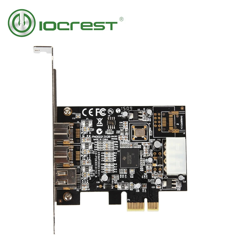 IOCREST PCI Express 3 порта Firewire 1394B и 1394A PCIe 1,1x1 карта TI XIO2213B чипсет