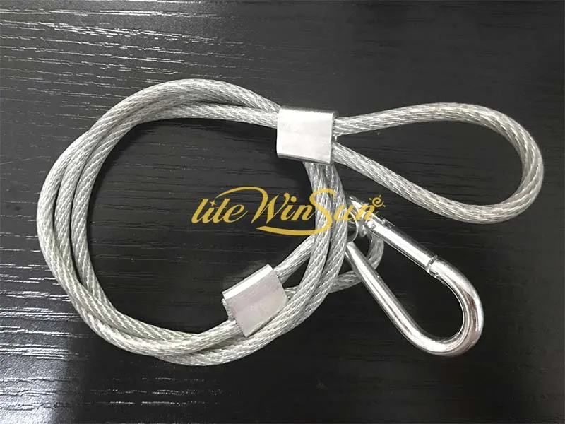 free ship Safety Cable For Super Beam Moving Light and 7R Beam Moving Light 3mm 70cm Bear 25kg China Stage Light Accessory (2)