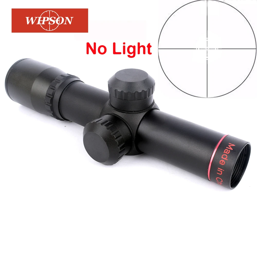 WIPSON التكتيكي الصيد نطاق 4.5x20 البصريات مشاهد AK47 AK74 AR15 الأحمر الإضاءة ميل دوت Riflescopes مع حلقة يتصاعد