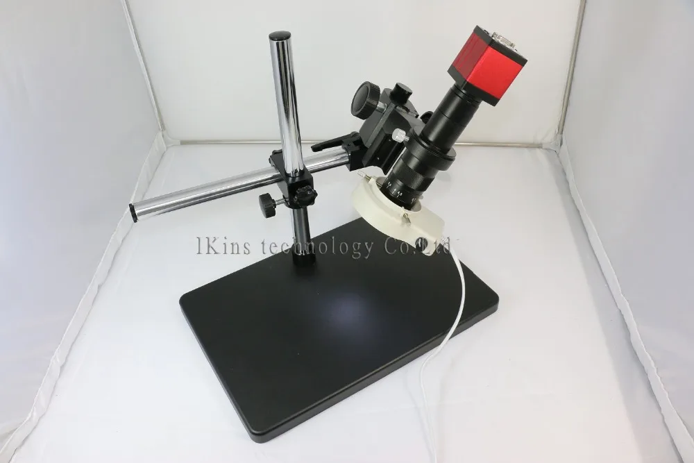 HDMI+VGA  Industry Video Microscope Camera Set+Big Boom Stand Universal bracket/holder+180X C-MOUNT Lens+ LED Light