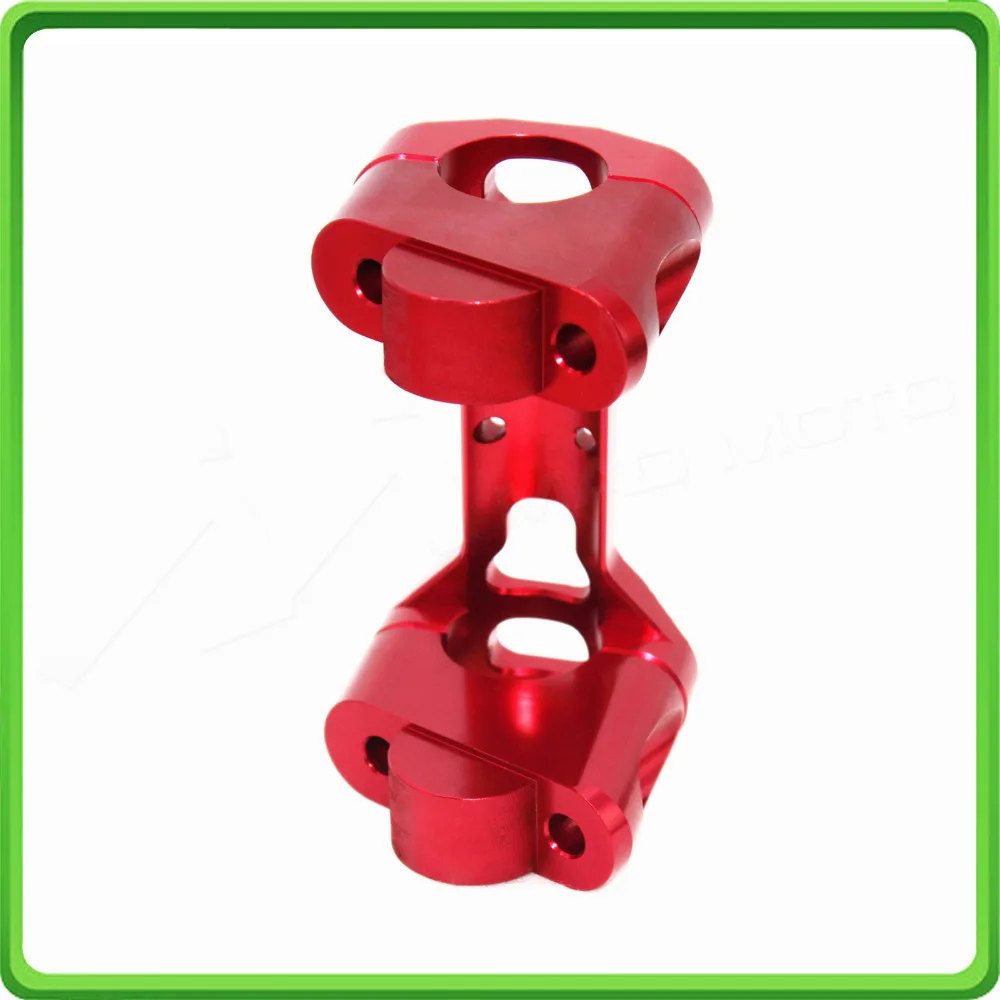 CNC Handlebar Handle Bar Riser Clamp Kit For BMW R1200GS R1200 R1200 GSA ADV Adventure Water-Cooled 2013 2014 2015 2016 2017 Red (6)