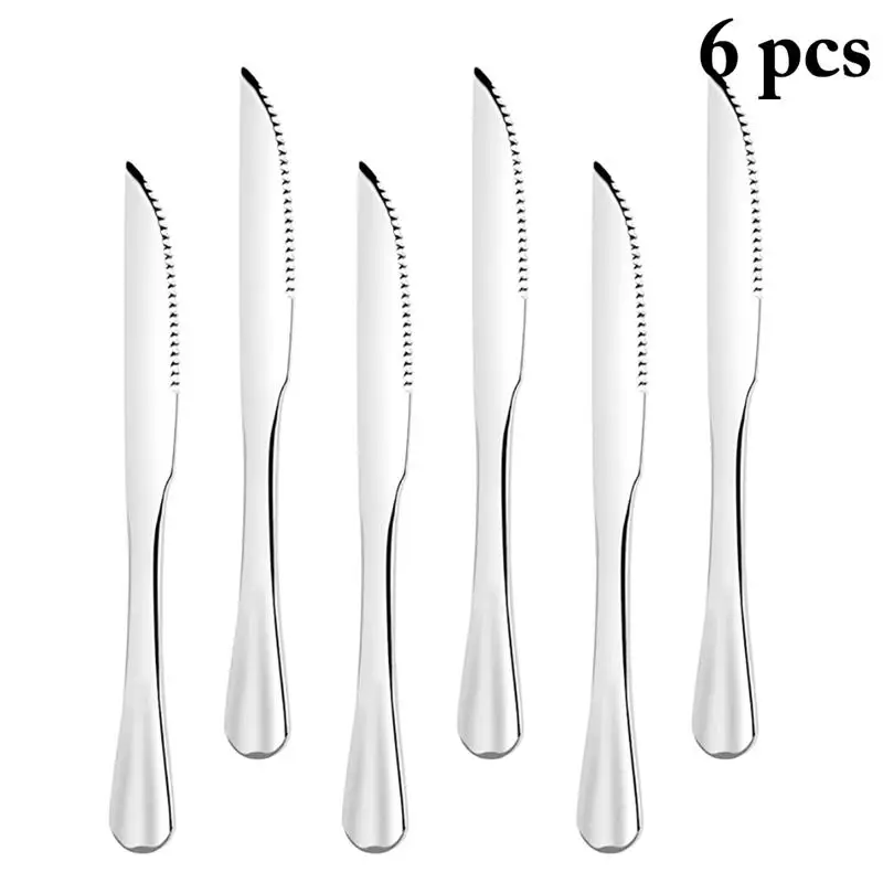 

Stainless Steel Western Steak Knife Steak Dinnerware Stainless Steel Reusable Universal Food Cutter Kitchen Flatware Set