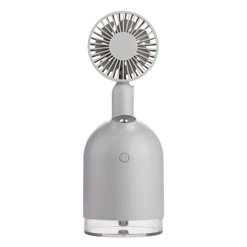 

2000 Mah Battery Fan With Air Humidifier 300Ml Usb Aroma Essential Oil Diffuser Night Light Portable Table Fan