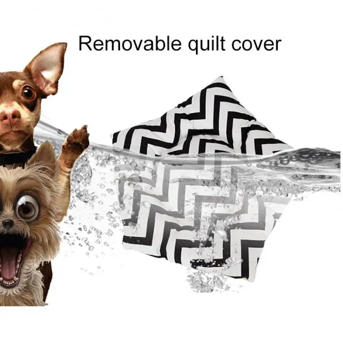 Горячие питомцы Прорезыватель собаки для кроликов и кошек кровать хлопок холст портативный полосатый домики для домашних животных дома с подушками XJS789